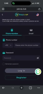 PAK VIP Login